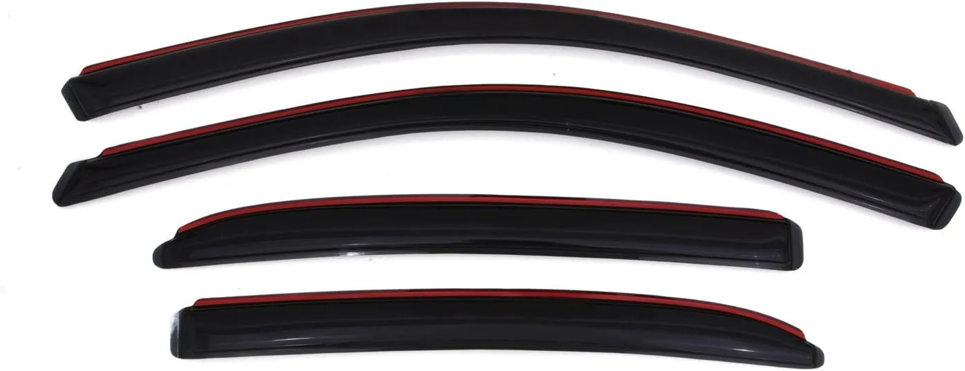 Auto Ventshade [AVS] In-Channel Rain Guards for 2003 - 2007 Honda Accord Sedan | Window Vent Visors, 4 pcs. - Smoke | 194943