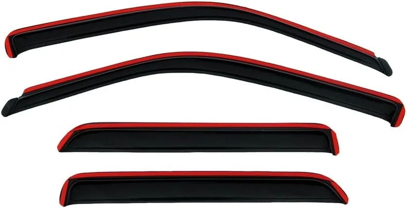 Auto Ventshade [AVS] In-Channel Rain Guards for 2007 - 2010 Chrysler Sebring; 2011 - 2014 Chrysler 200 | Window Vent Visors, 4 pcs. - Smoke | 194458