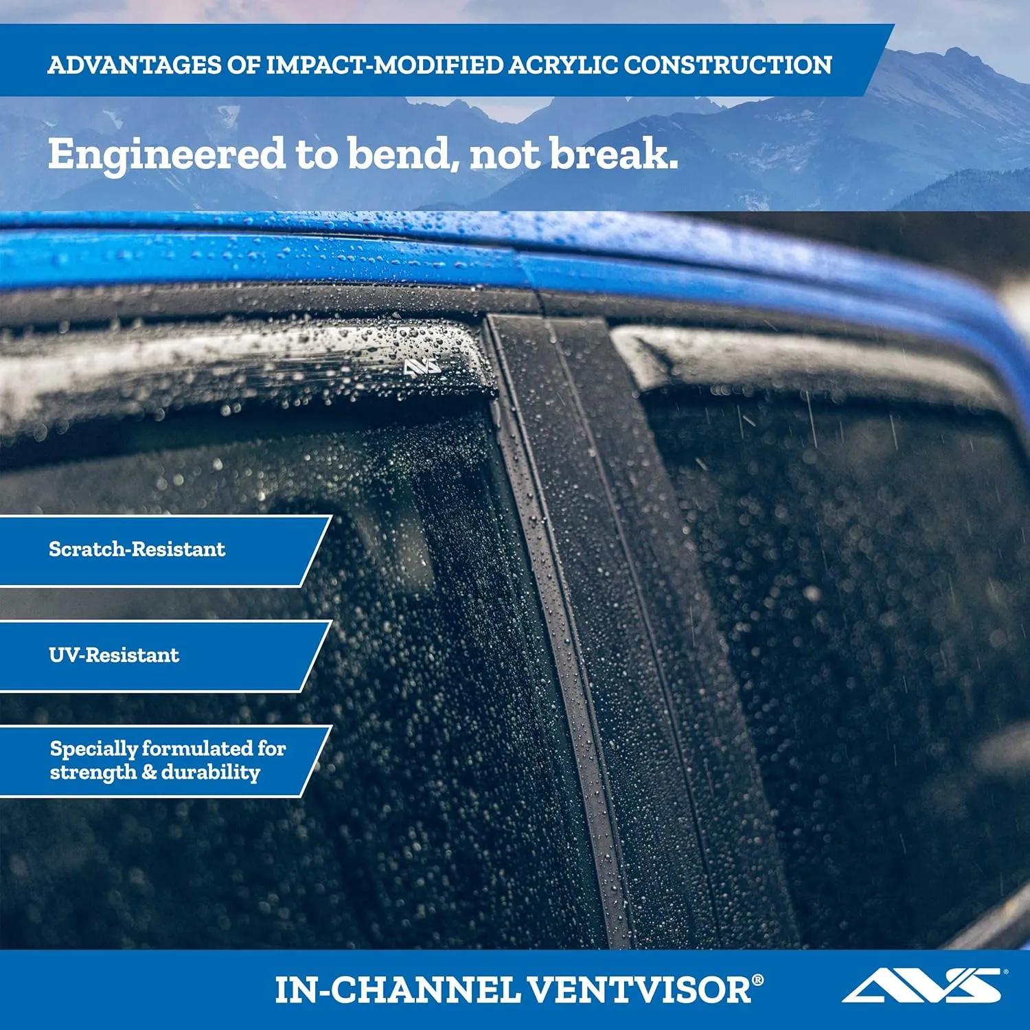 Auto Ventshade [AVS] In-Channel Rain Guards for 2012 - 2016 Honda CR-V | Window Vent Visors, 4 pcs. - Smoke | 194485
