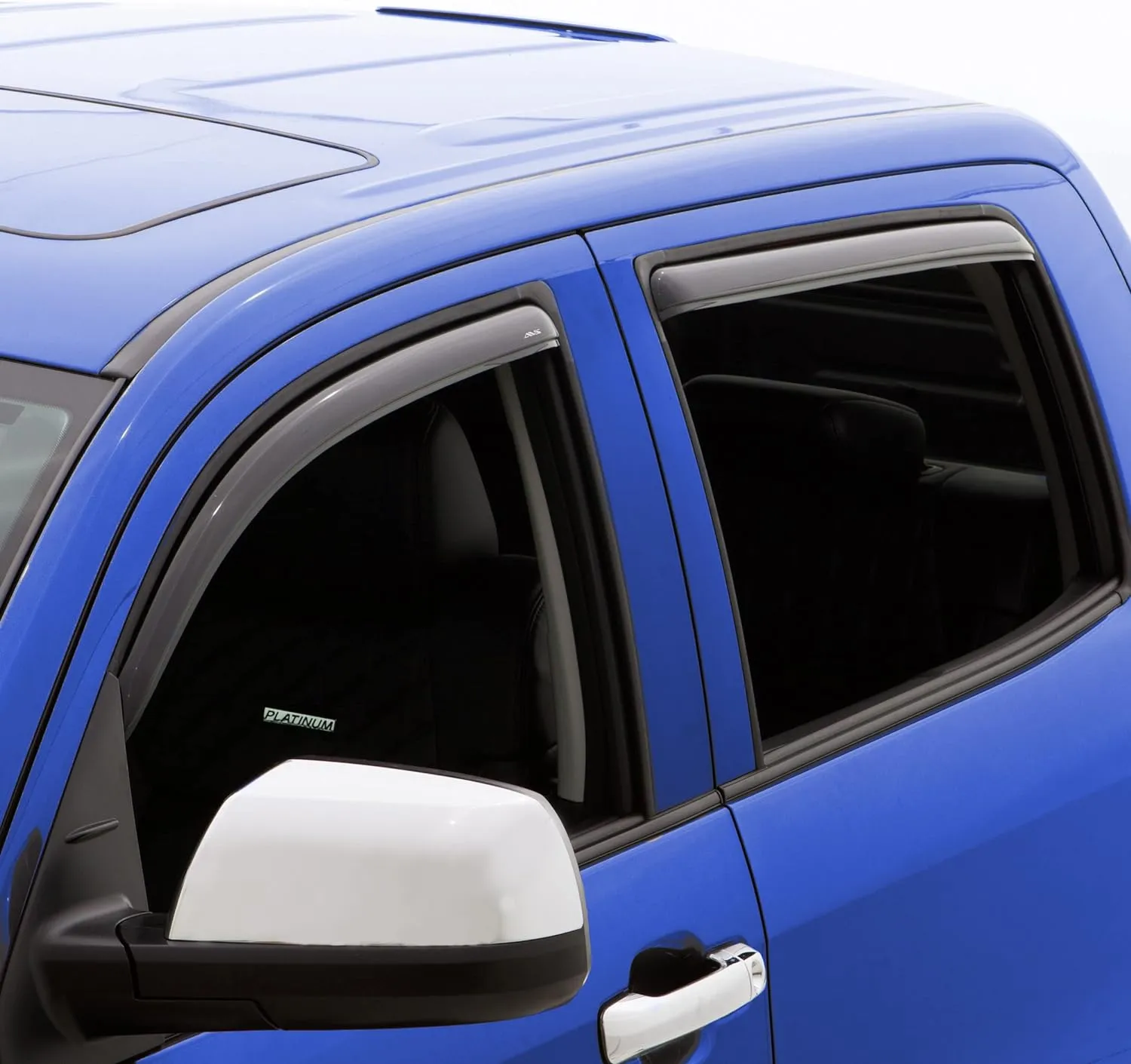 Auto Ventshade [AVS] In-Channel Rain Guards For 2019 - 2025 Chevrolet/GMC Silverado/Sierra 1500, 2022 LTD, 2020-2025 Silverado/Sierra 2500 & 3500 Crew Cab | Window Vent Visors, 4 pcs. - Smoke | 194805