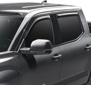 Auto Ventshade [AVS] in-Channel Rain Guards for 2022-2025 Nissan Frontier Crew Cab | Window Vent Visors, 4 pcs. - Smoke | 194788