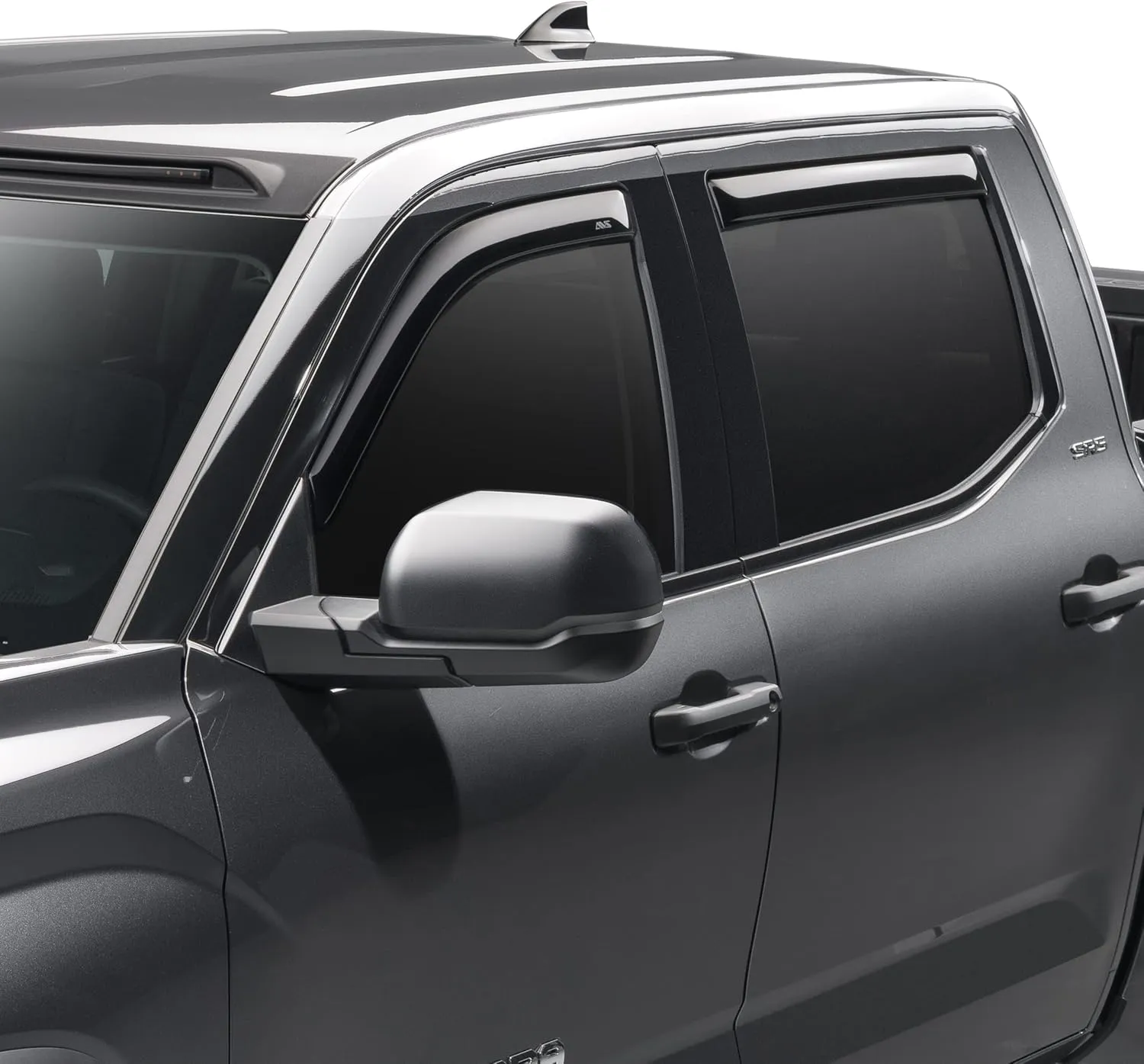Auto Ventshade [AVS] in-Channel Rain Guards for 2022-2025 Nissan Frontier Crew Cab | Window Vent Visors, 4 pcs. - Smoke | 194788