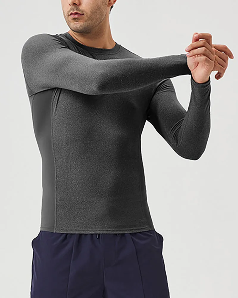 Autumn Men's Long Sleeve Running T-shirt S-2XL