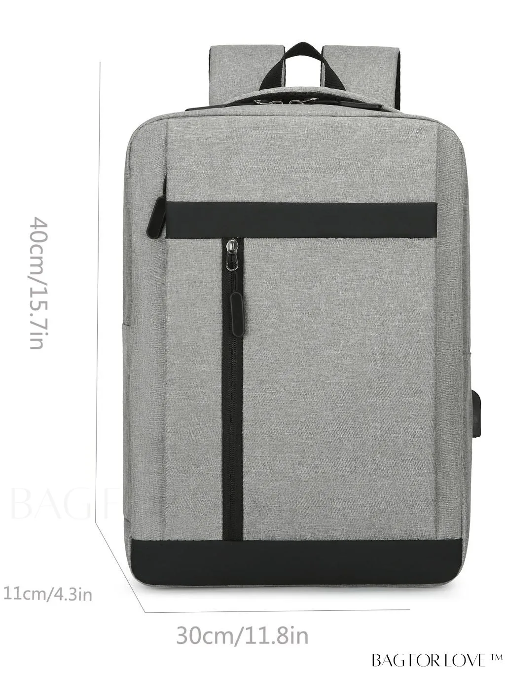 BagForLove - Business Laptop Backpack with Two-Tone Design and Convenient Charging Port