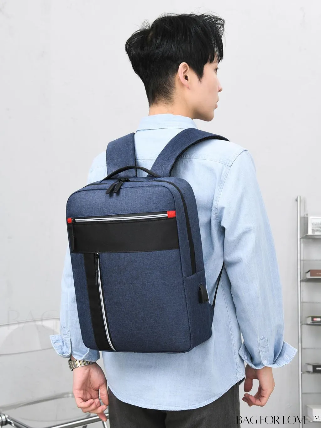BagForLove - Business-Style Laptop Bag with USB Charging Port (1pc)
