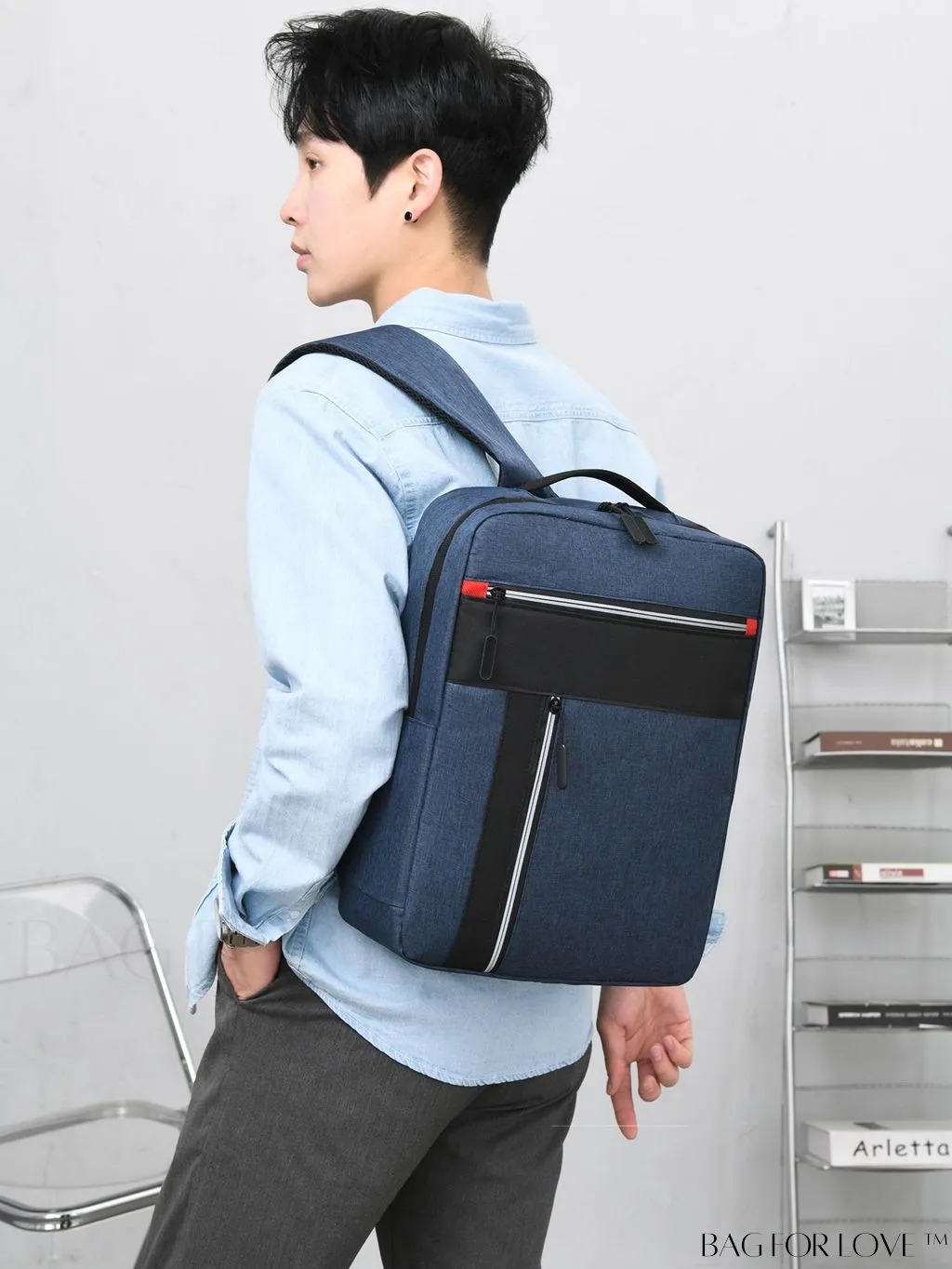 BagForLove - Business-Style Laptop Bag with USB Charging Port (1pc)