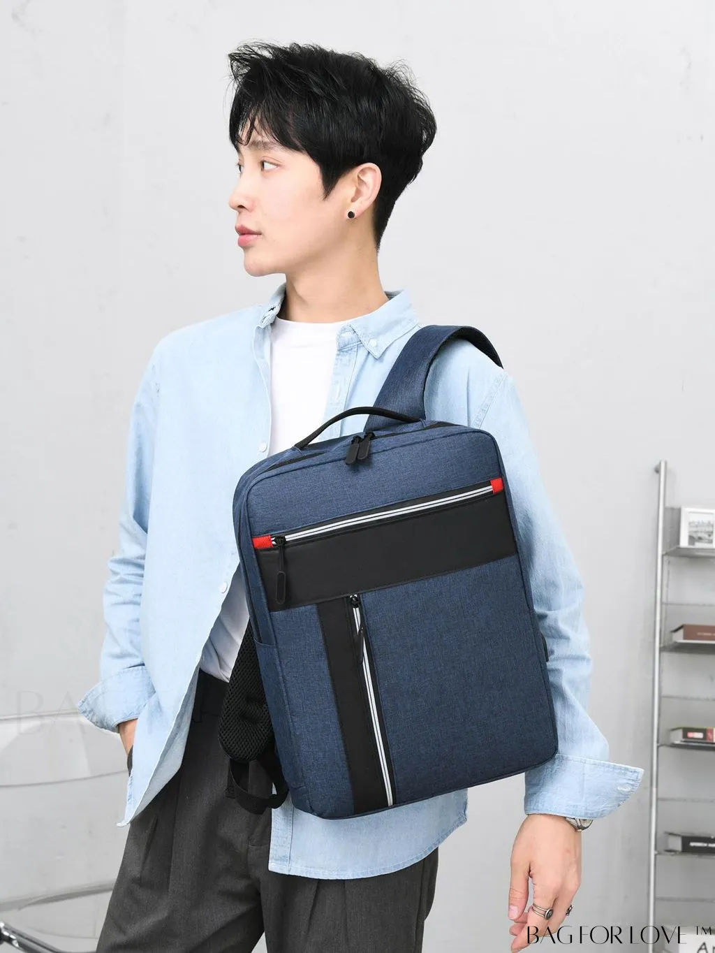 BagForLove - Business-Style Laptop Bag with USB Charging Port (1pc)