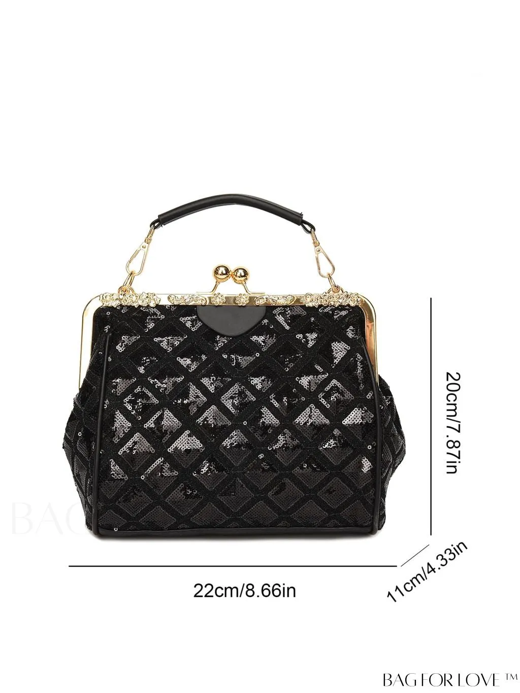 BagForLove - Chic Black Clutch: Sleek, Elegant, and Timeless