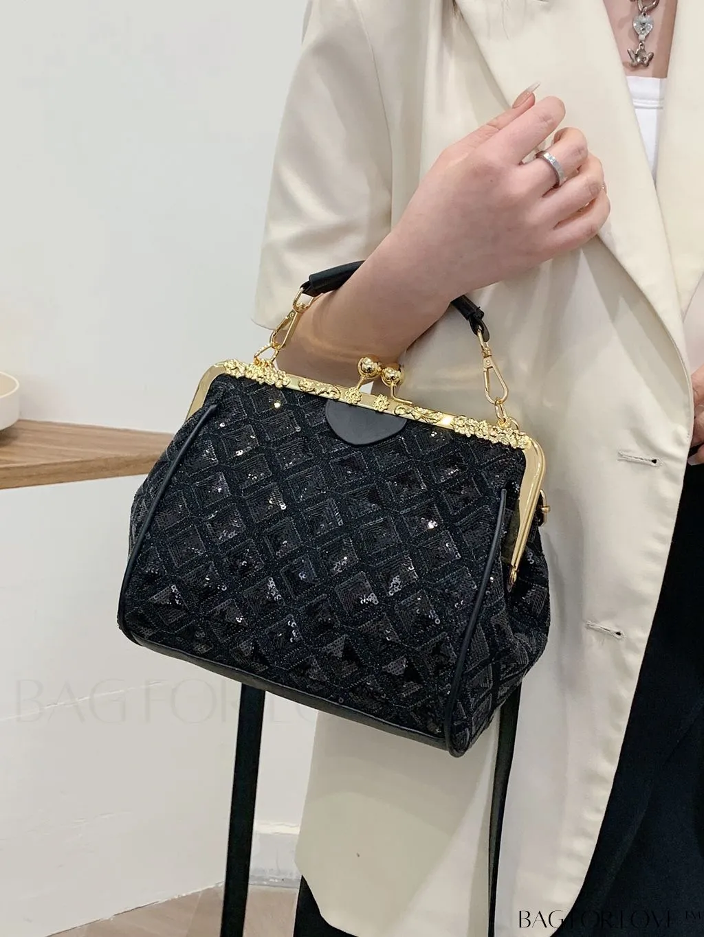 BagForLove - Chic Black Clutch: Sleek, Elegant, and Timeless