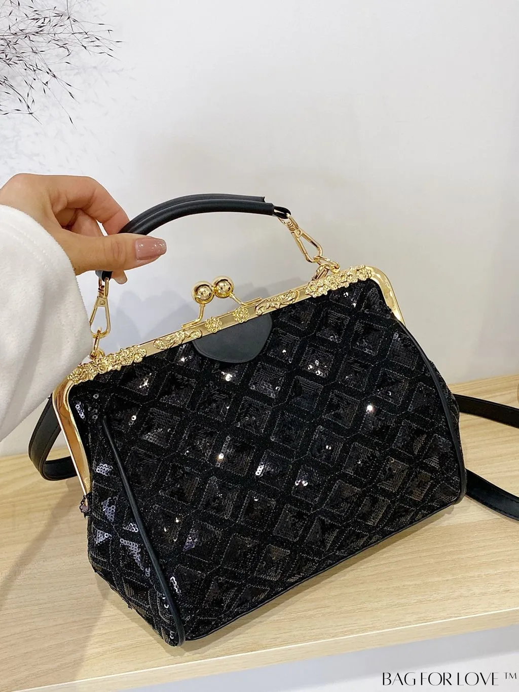 BagForLove - Chic Black Clutch: Sleek, Elegant, and Timeless