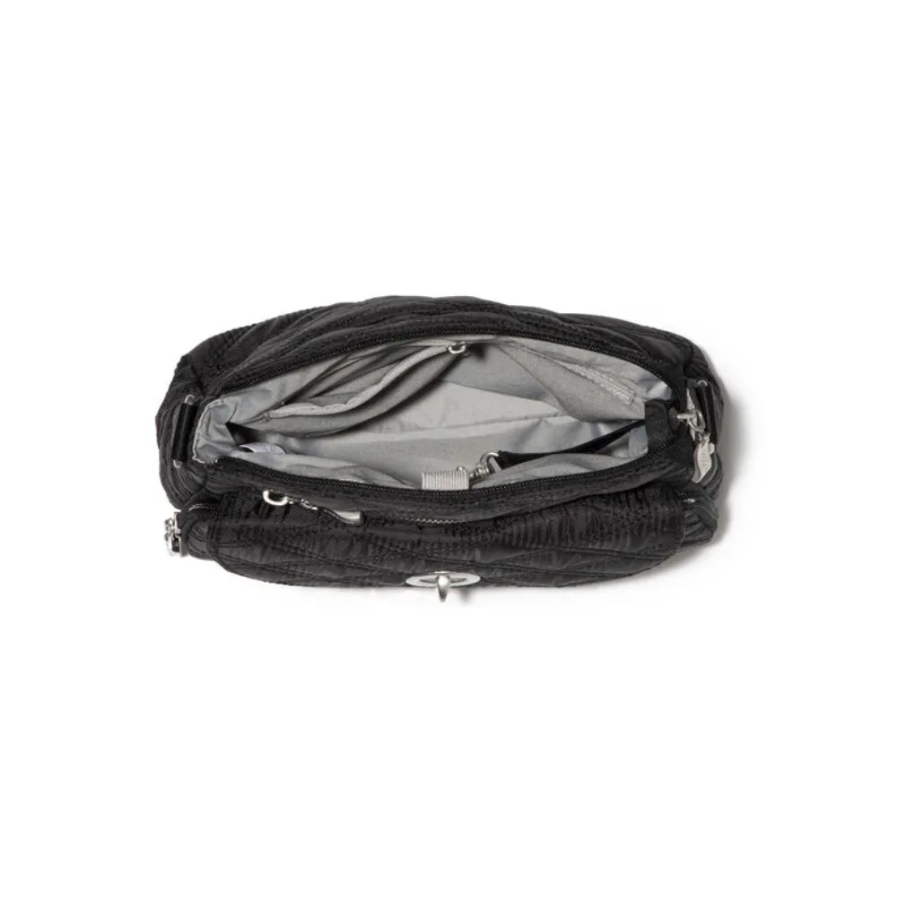 Baggallini Calais Black Quilt Crossbody Bag (Women's)