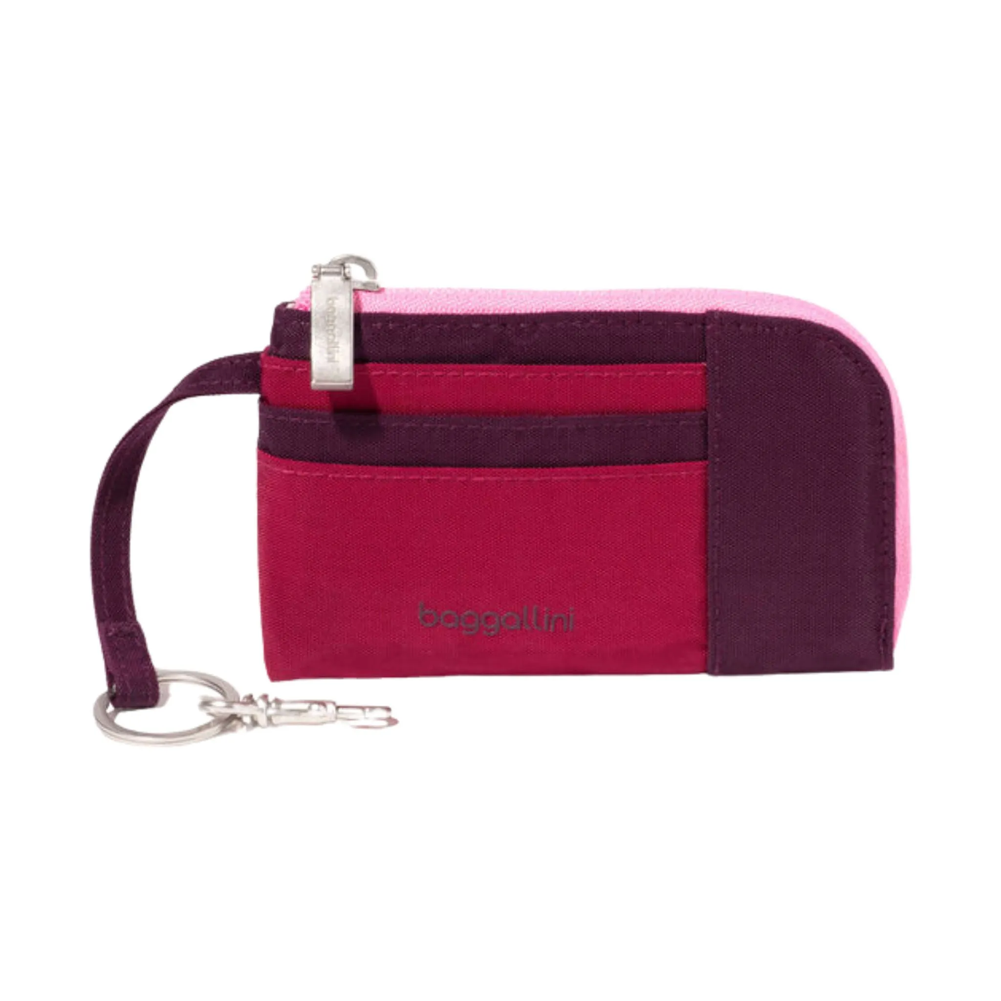 Baggallini RFID Zip Card Case - Mulberry Color Black