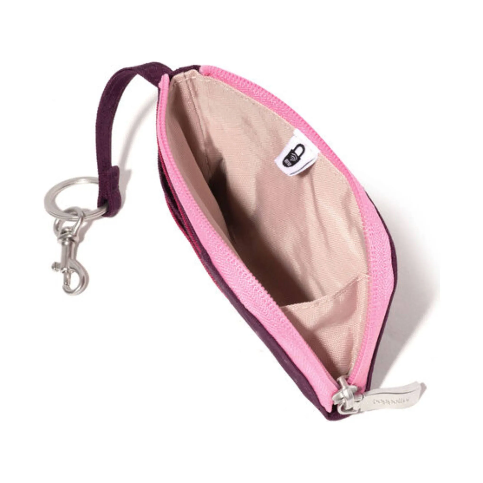 Baggallini RFID Zip Card Case - Mulberry Color Black