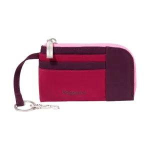 Baggallini RFID Zip Card Case - Mulberry Color Black