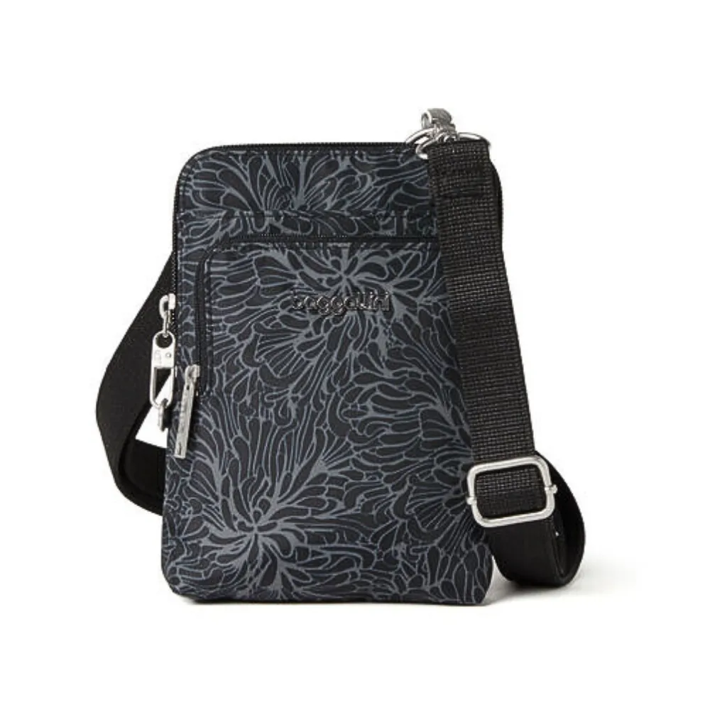 Baggallini Securtex Anti-Theft Activity Midnight Blossom Crossbody Bag (Women's)