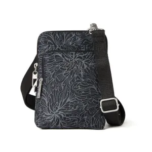 Baggallini Securtex Anti-Theft Activity Midnight Blossom Crossbody Bag (Women's)