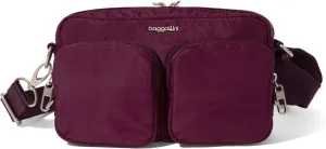 Baggallini Securtex Anti-Theft Treasure Crossbody 9"x5.5" Lightweight Travel Purse with RFID Card Slots Locking Zippers