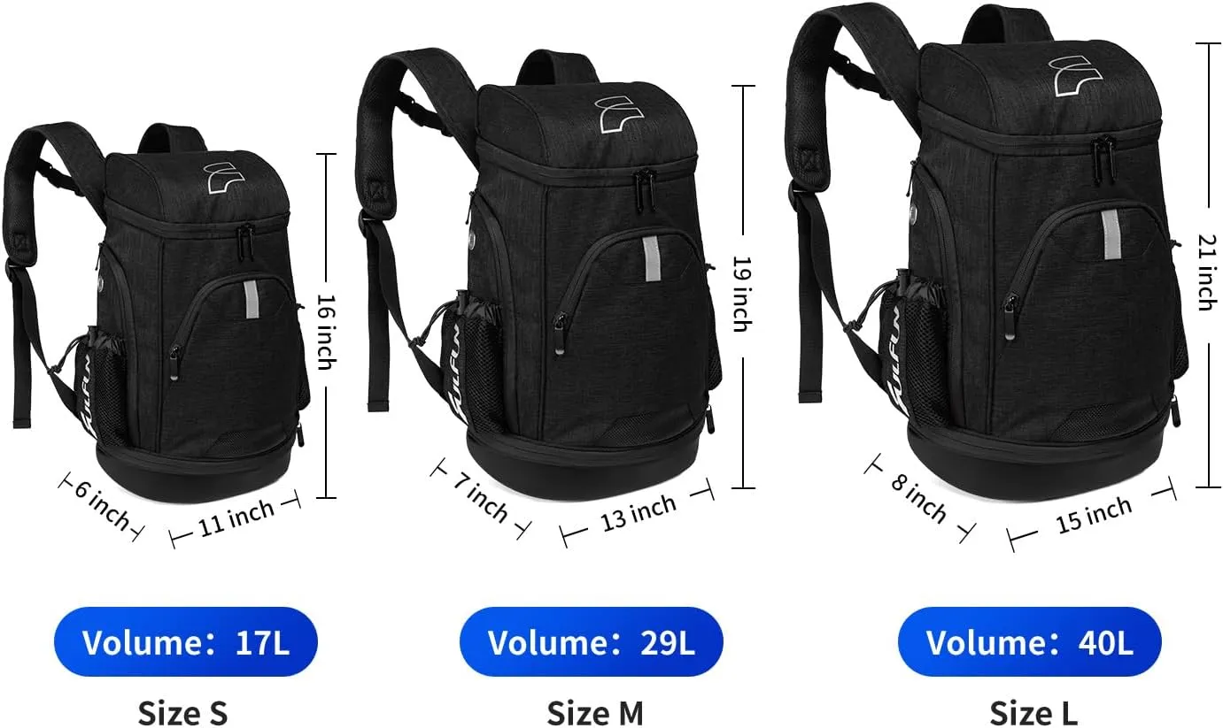 Basketball Backpack Soccer Bags with Fence Hook for Basketball,Soccer Includes Separate Shoes and Ball Compartment