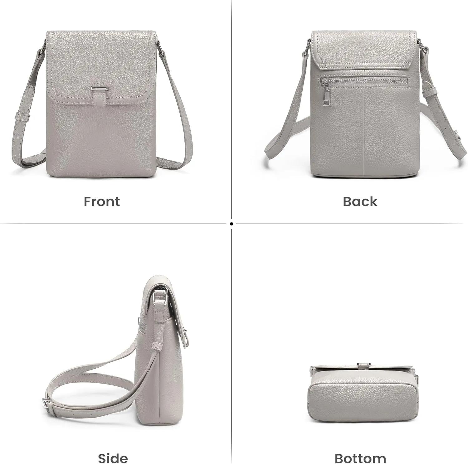 befen Genuine Leather Small Crossbody Bags for Women, Womens Cell Phone Purses Cross body Bag Purse with RFID Card Slots