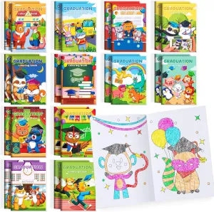 BenLouis 60 Pcs Kindergarten Graduation Mini Coloring Books Kids Preschool Graduation Party Favors Small Activity Books Bulk for Kids Student Congrats Grad Goodie Bags Stuffers Gifts Classroom Travel