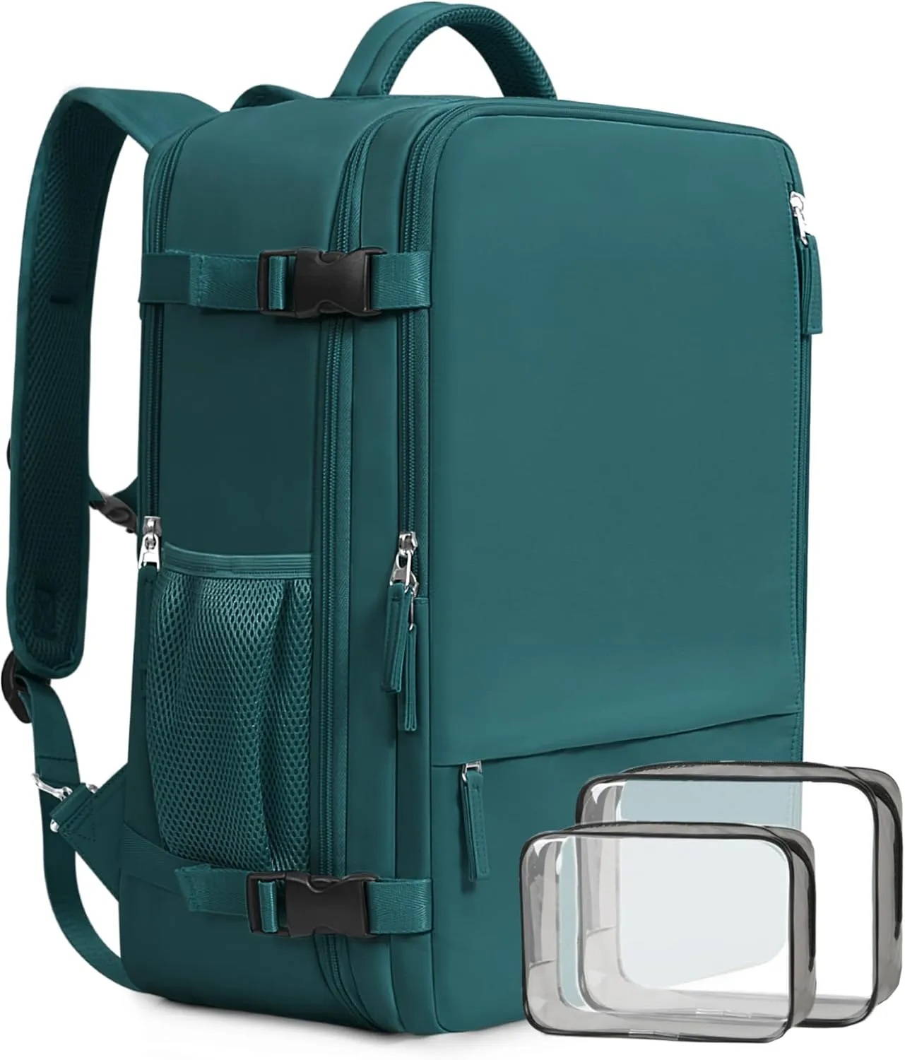 Beraliy Travel Backpack, Carry on Backpack, Airline Approved Personal Item Bag, 16 Inch Laptop Backpack, Waterproof Hiking Daypack Backpack, Weekender Bag, Peacock Blue
