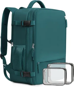 Beraliy Travel Backpack, Carry on Backpack, Airline Approved Personal Item Bag, 16 Inch Laptop Backpack, Waterproof Hiking Daypack Backpack, Weekender Bag, Peacock Blue