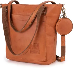 BERLINER BAGS Vintage Genuine Leather Tote Bag Verona, Handbag, Large Shopper, Work Bag for Women