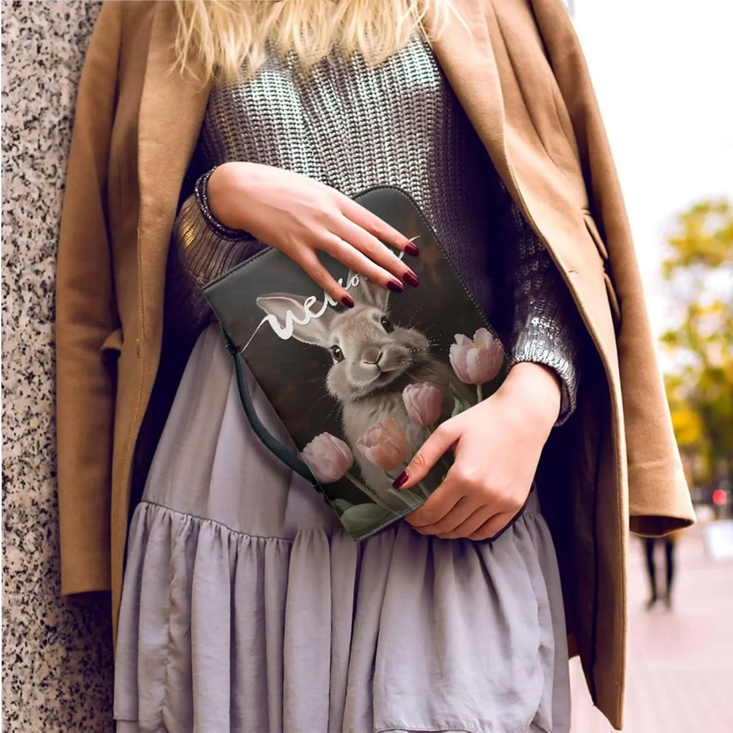 Bible Cover Bible Case for Kids PU Leather Bible Bag Bible Tote Bag Church Book Cover with Handle Bookmark for Women