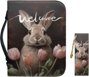 Bible Cover Bible Case for Kids PU Leather Bible Bag Bible Tote Bag Church Book Cover with Handle Bookmark for Women