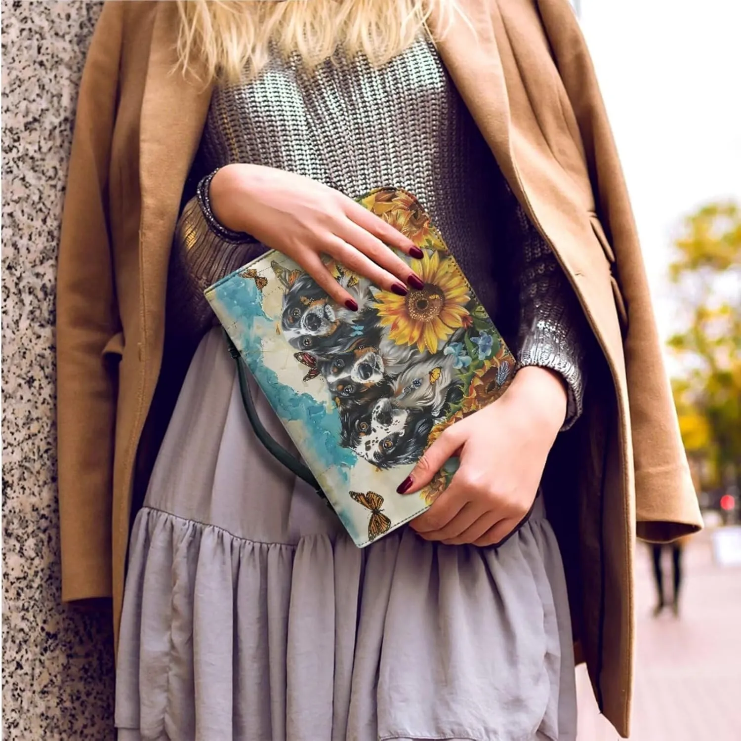 Bible Cover Bible Case for Kids PU Leather Bible Bag Bible Tote Bag Church Book Cover with Handle Bookmark for Women