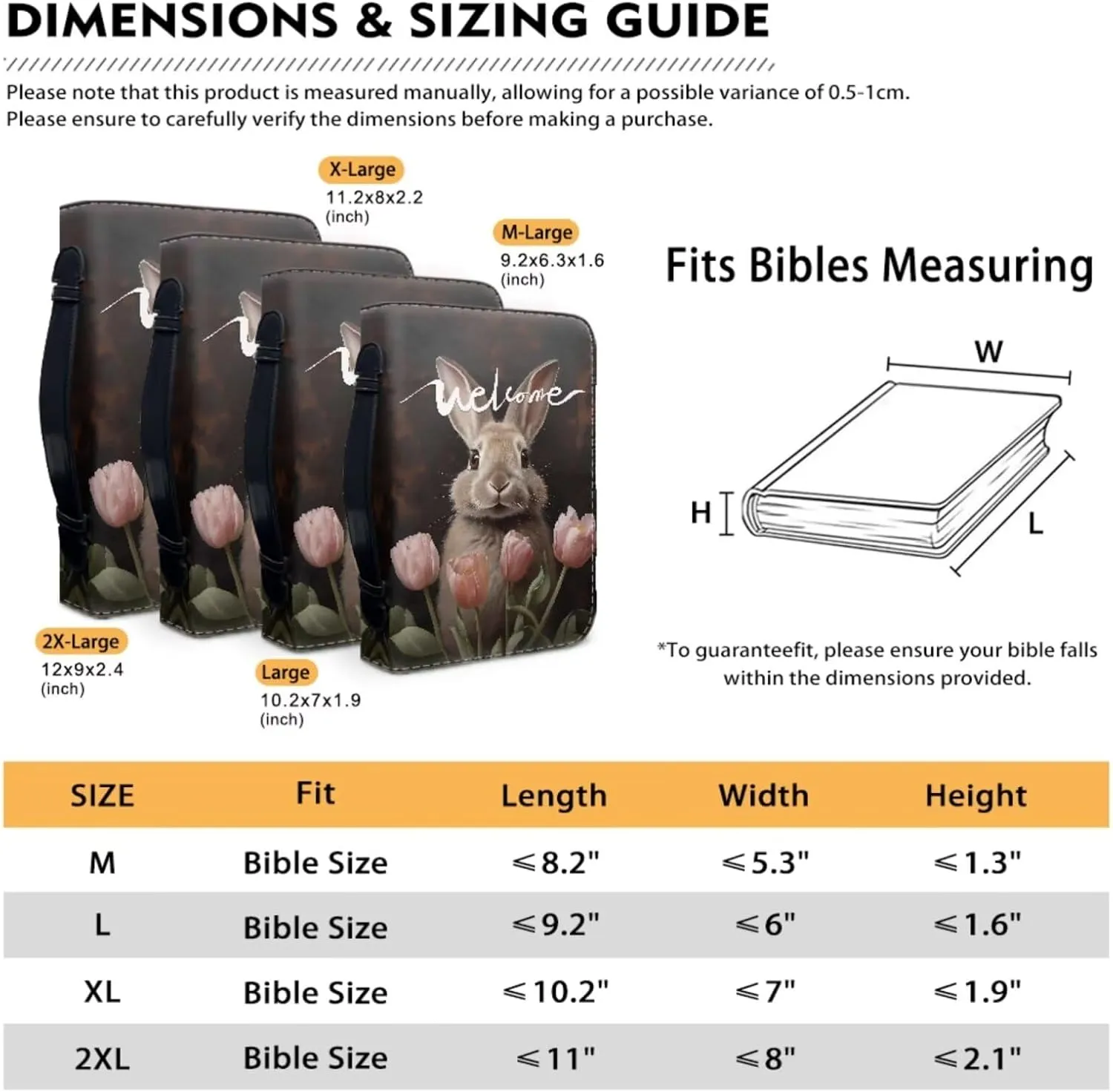 Bible Cover Bible Case for Kids PU Leather Bible Bag Bible Tote Bag Church Book Cover with Handle Bookmark for Women