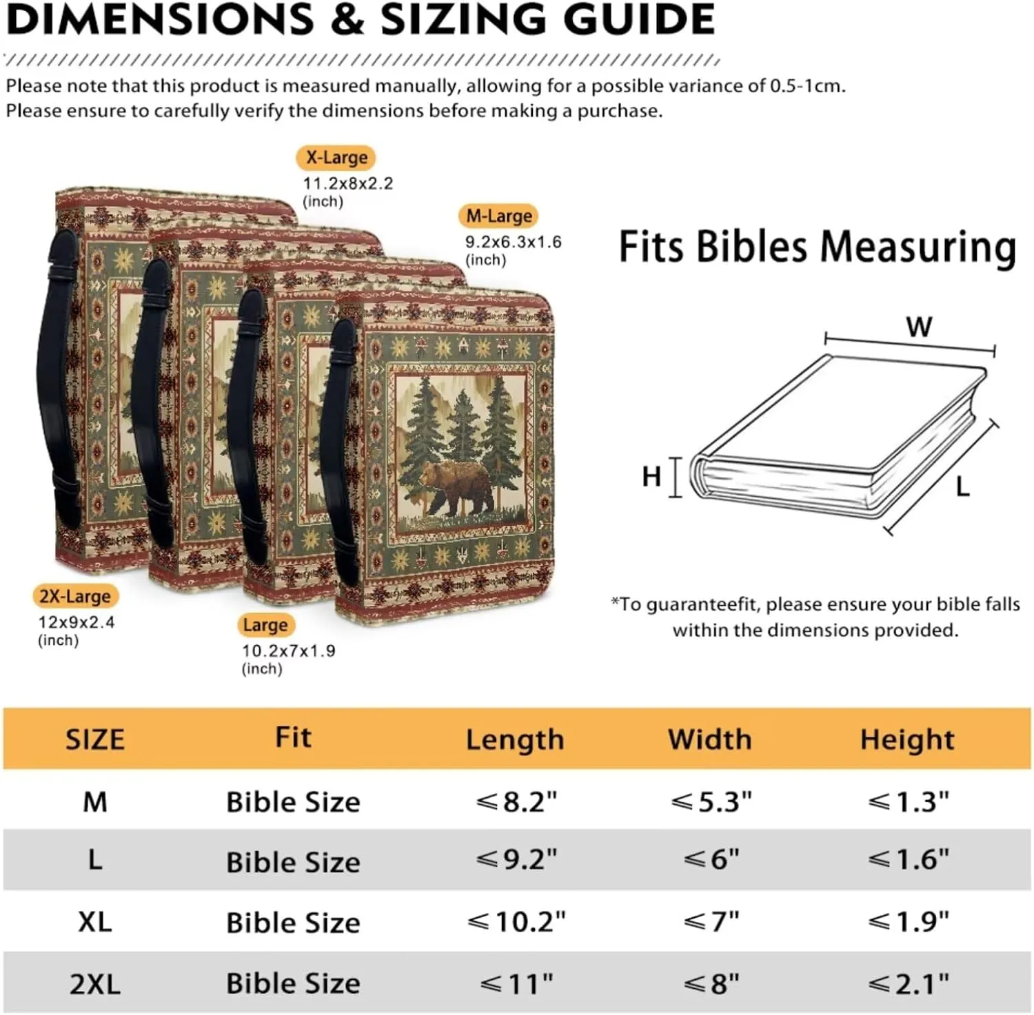 Bible Cover Bible Case for Kids PU Leather Bible Bag Bible Tote Bag Church Book Cover with Handle Bookmark for Women