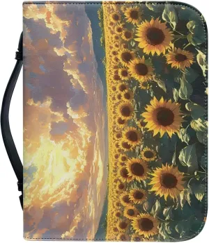 Bible Cover for Women, Waterproof Leather Bible Case, Large Capacity Bible Carrying Organizer Bag with Pockets