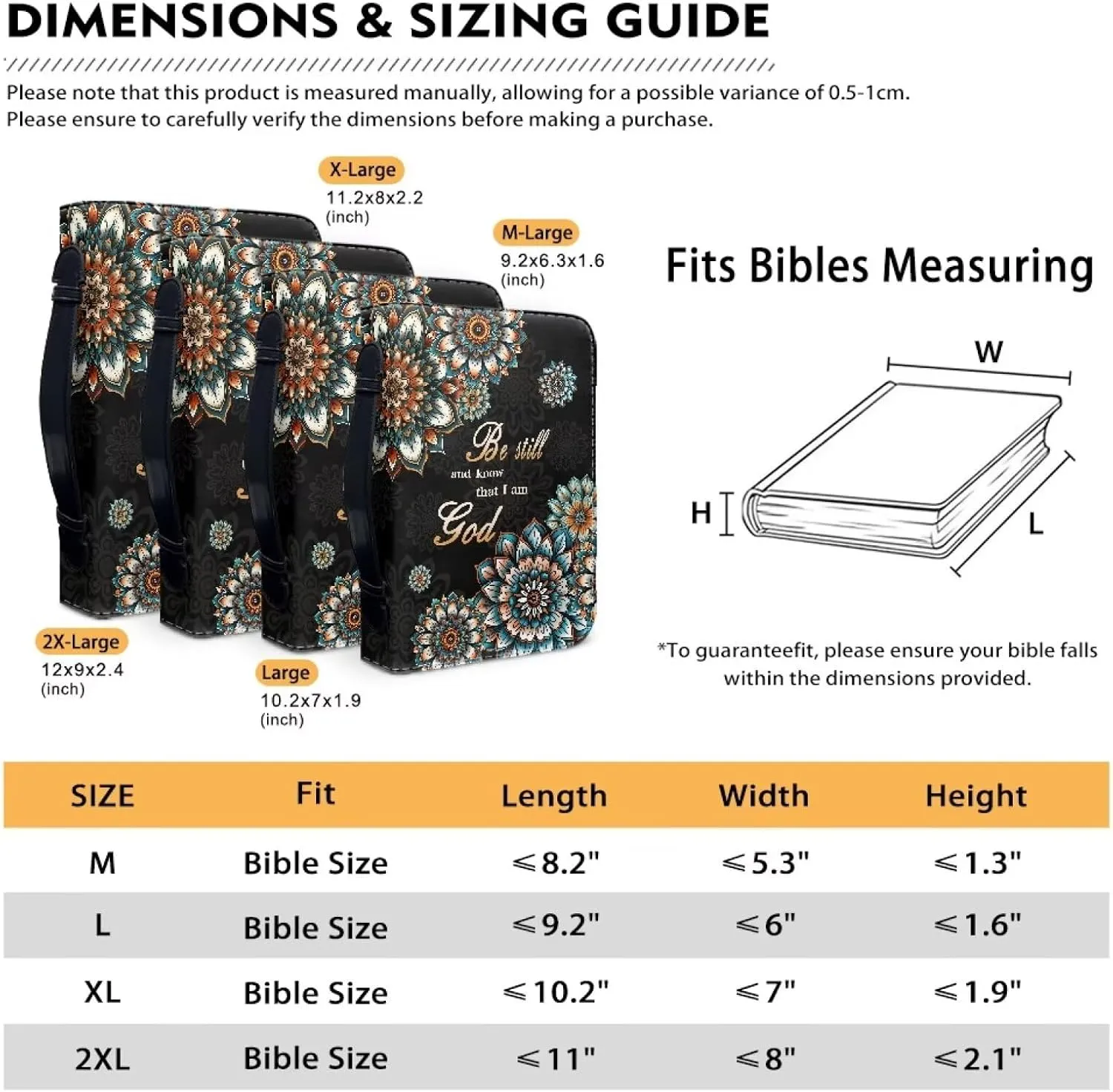 Bible Covers, Stylish Leather Bible Carrying Bag for Women, Lightweight Bible Bag Journal Case with Handle