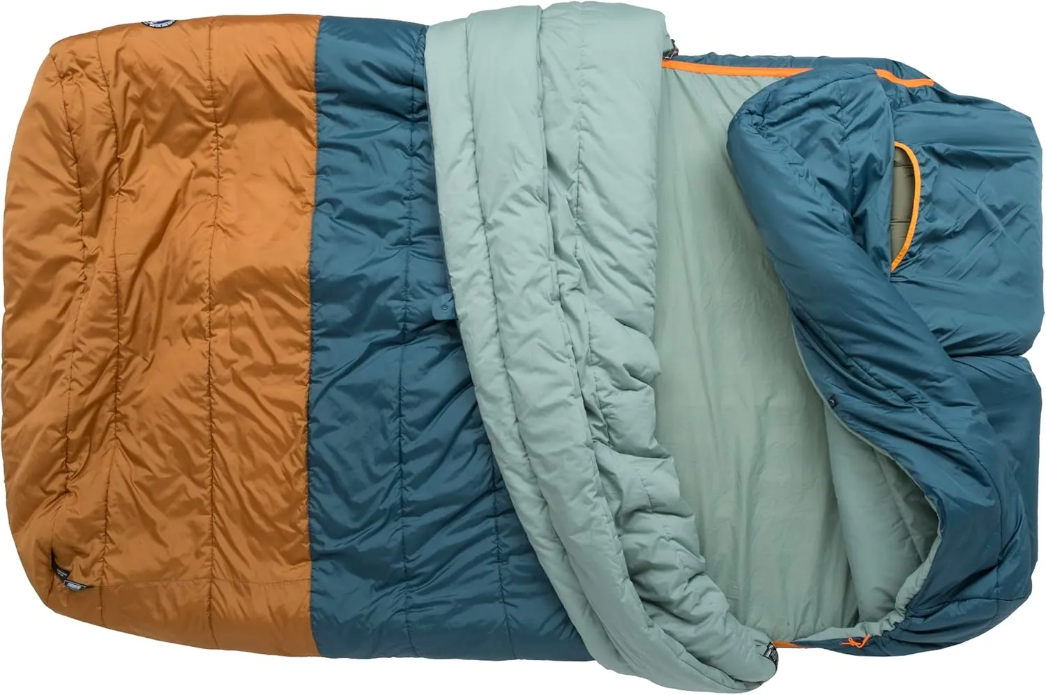 Big Agnes Dream Island 20°F Doublewide Sleeping Bag - 2-Person Sleeping Bag with Double Zipper Entry, Zip-Off Quilt, Pad Attachment System