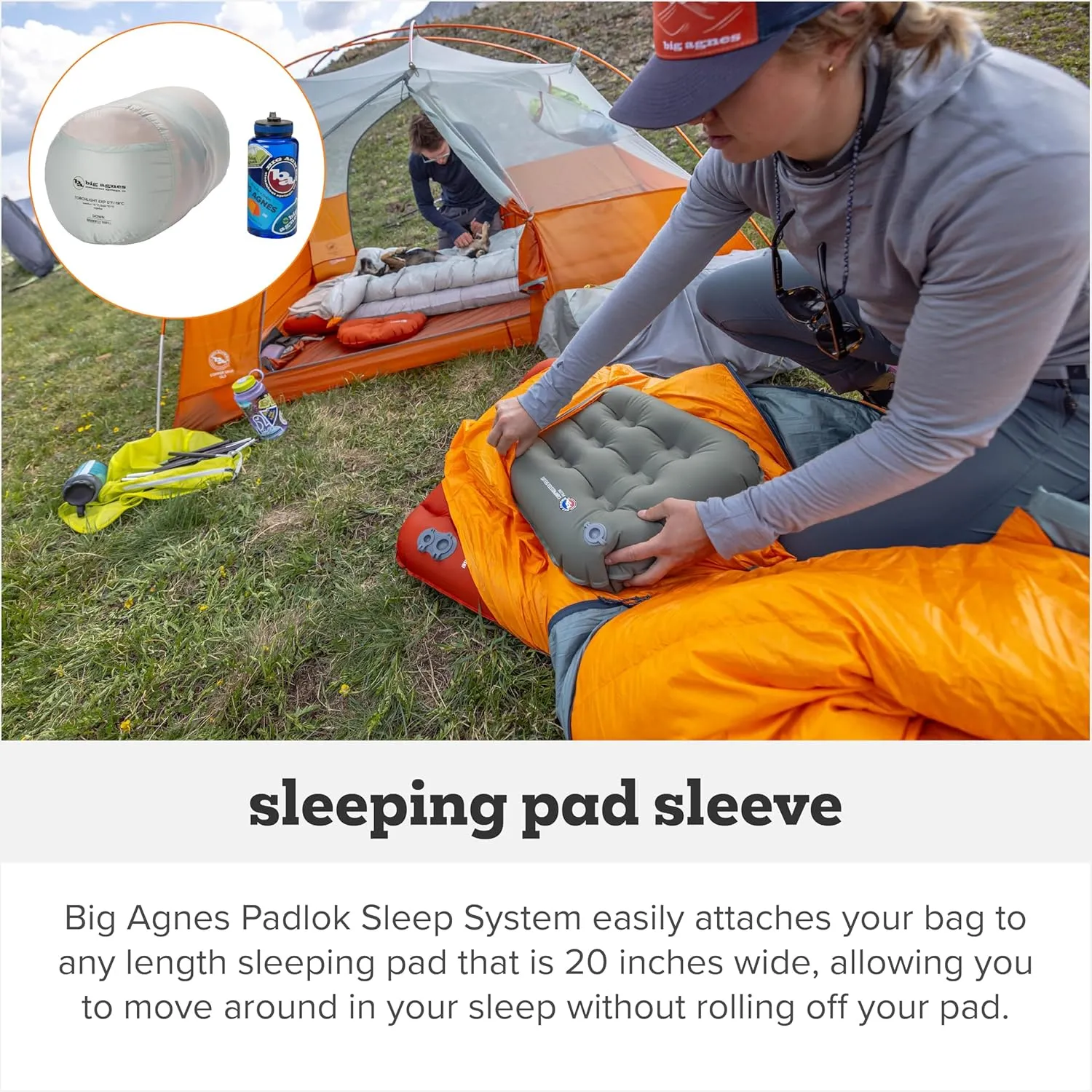 Big Agnes Torchlight EXP - 650 RDS DownTek Ultralight Sleeping Bag, Backpacking Gear, Compact Cold Weather Camping Mummy