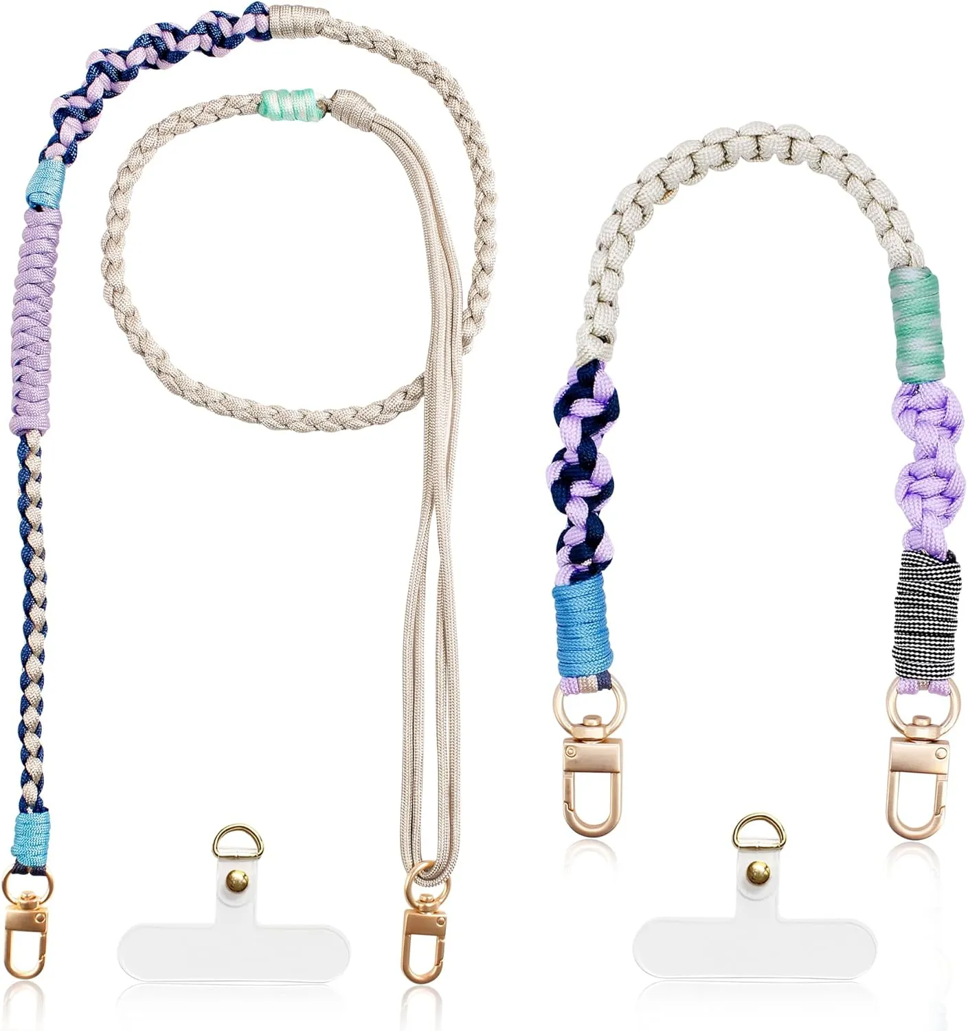 BIHRTC Phone Lanyard Crossbody Rope Lanyard Wrist Strap Rope Nylon Necklace Lanyard Wristlet Strap Tether Tab Compatible with Most Smartphones