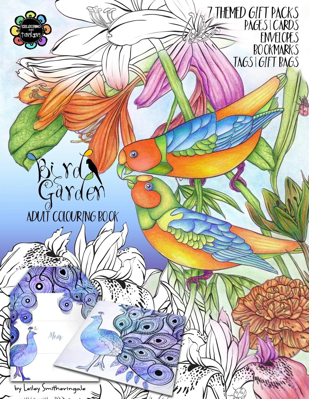 Bird Garden Adult Colouring Book: Themed Gift Packs to Colour and Assemble - Pages, Cards, Envelopes, Bookmarks, Gift Bags & Tags Paperback – May 12, 2019