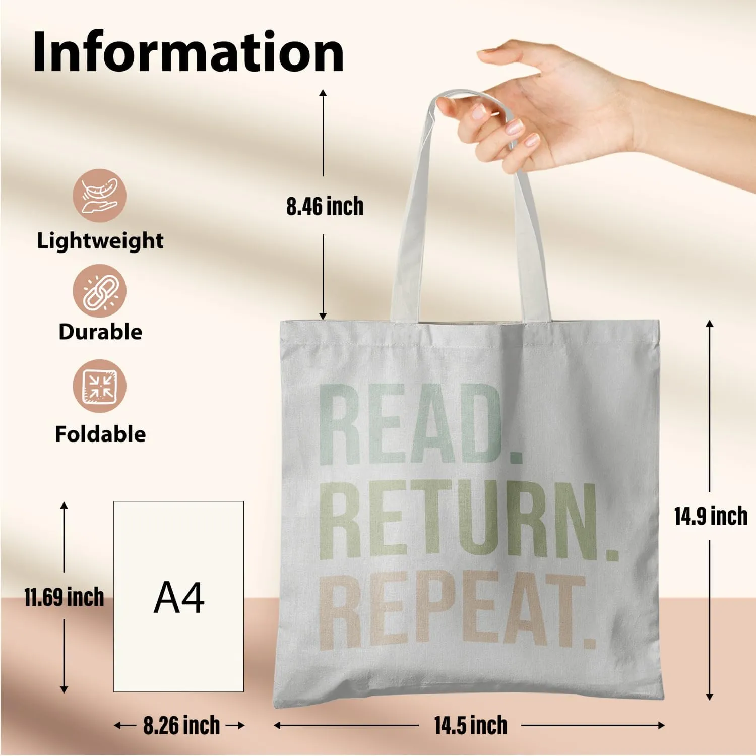 Book Canvas Tote Bag for Women Book Lovers,Reusable Shopping Bags Grocery Bags, Readers Bookworm Gift Ideas