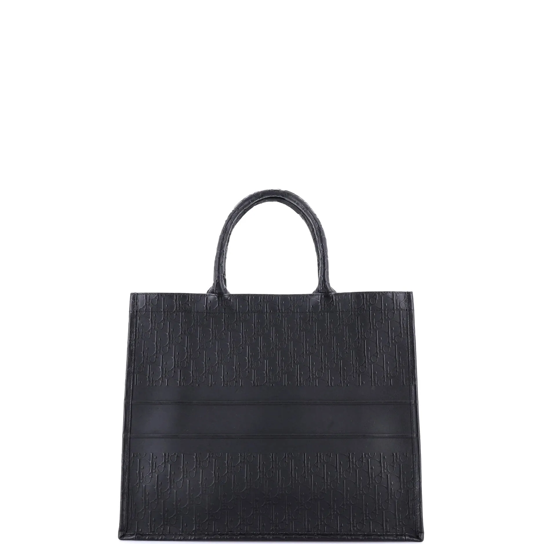 Book Tote Oblique Embossed Calfskin Large