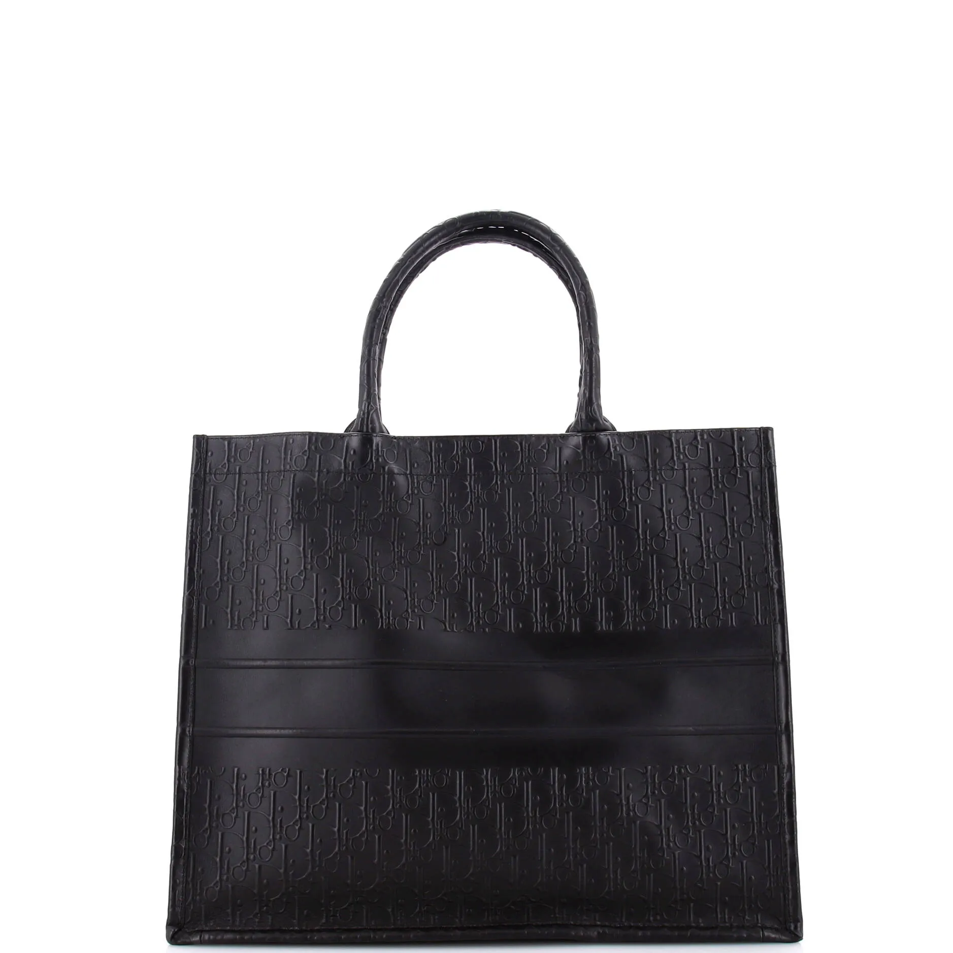 Book Tote Oblique Embossed Calfskin Large