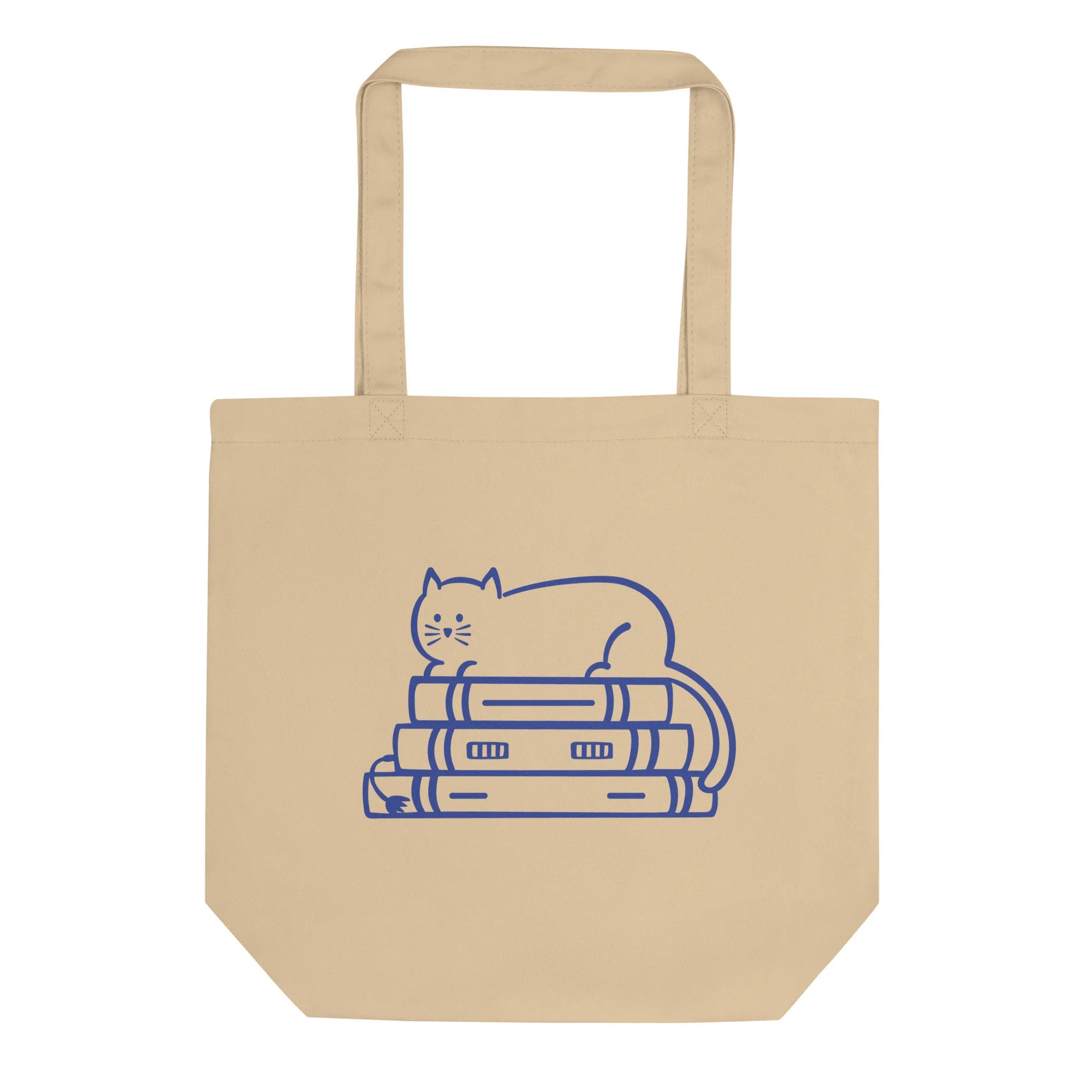 Books and Cat Eco Tote Bag