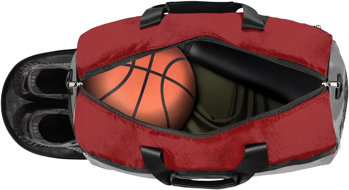 Boxing Grey Bag Large Gym Bag Custom Duffel Bag for Women Luggage Bag for Adults Weekender Carry on Duffle Bags Men Football Bags for Equipment