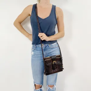 Brahmin Croc embossed Crossbody Bag