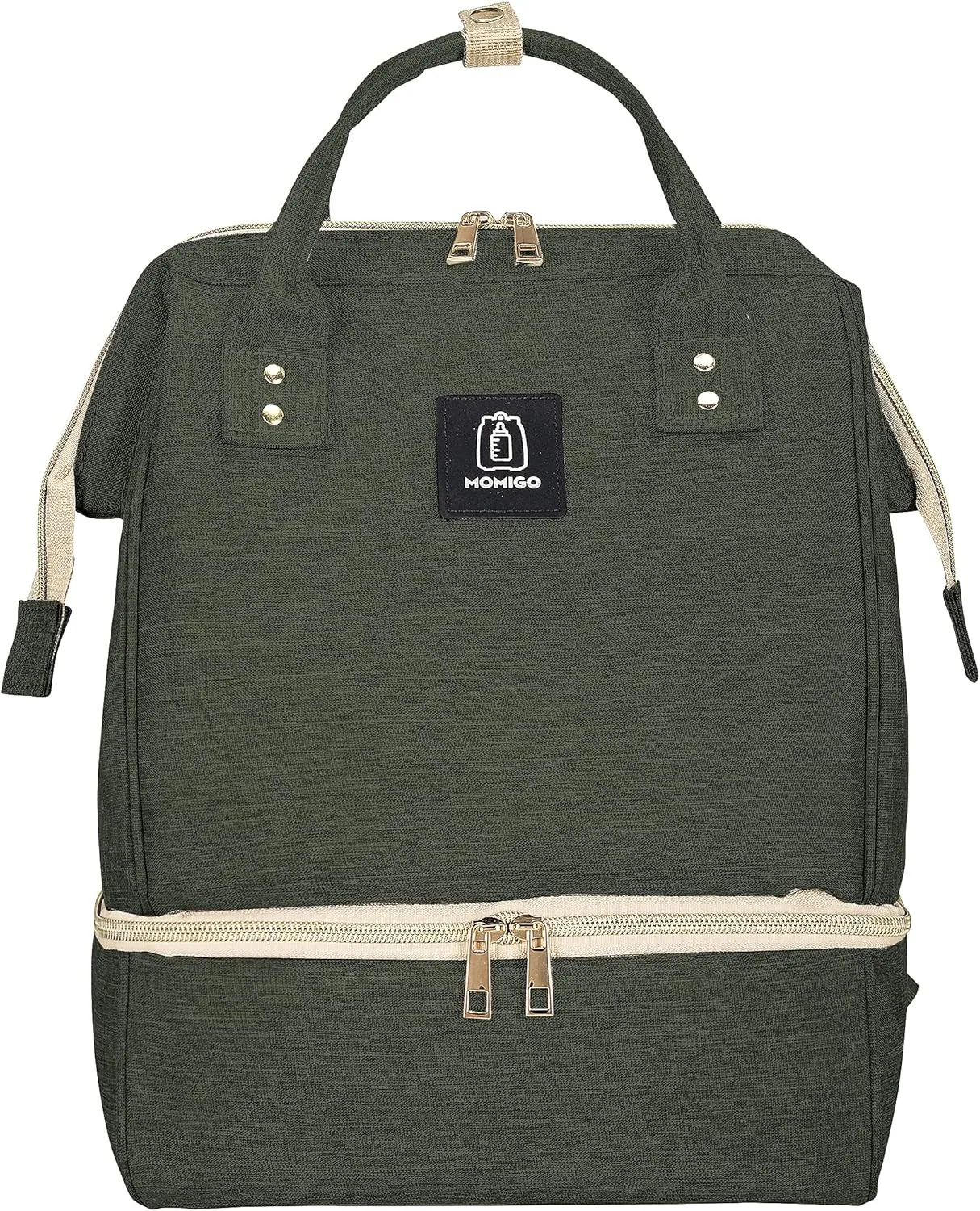 Breast Pump Backpack - Cooler and Moistureproof Bag Double Layer for Mother Outdoor Working Backpack with USB Charging Port, Large (Amy Green)