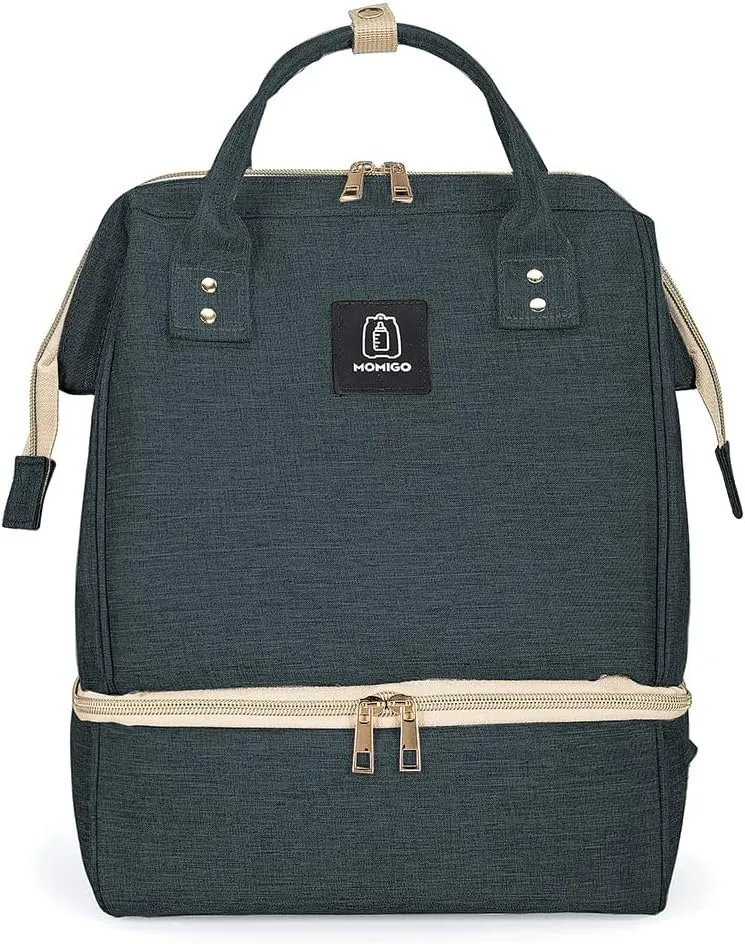 Breast Pump Backpack - Cooler and Moistureproof Bag Double Layer for Mother Outdoor Working Backpack with USB Charging Port, Large (Blue)