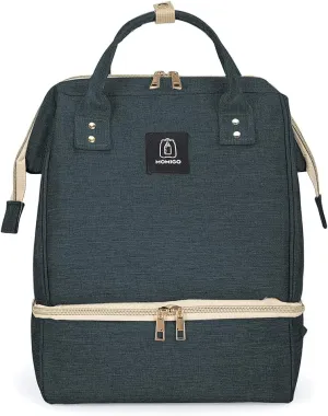 Breast Pump Backpack - Cooler and Moistureproof Bag Double Layer for Mother Outdoor Working Backpack with USB Charging Port, Large (Blue)