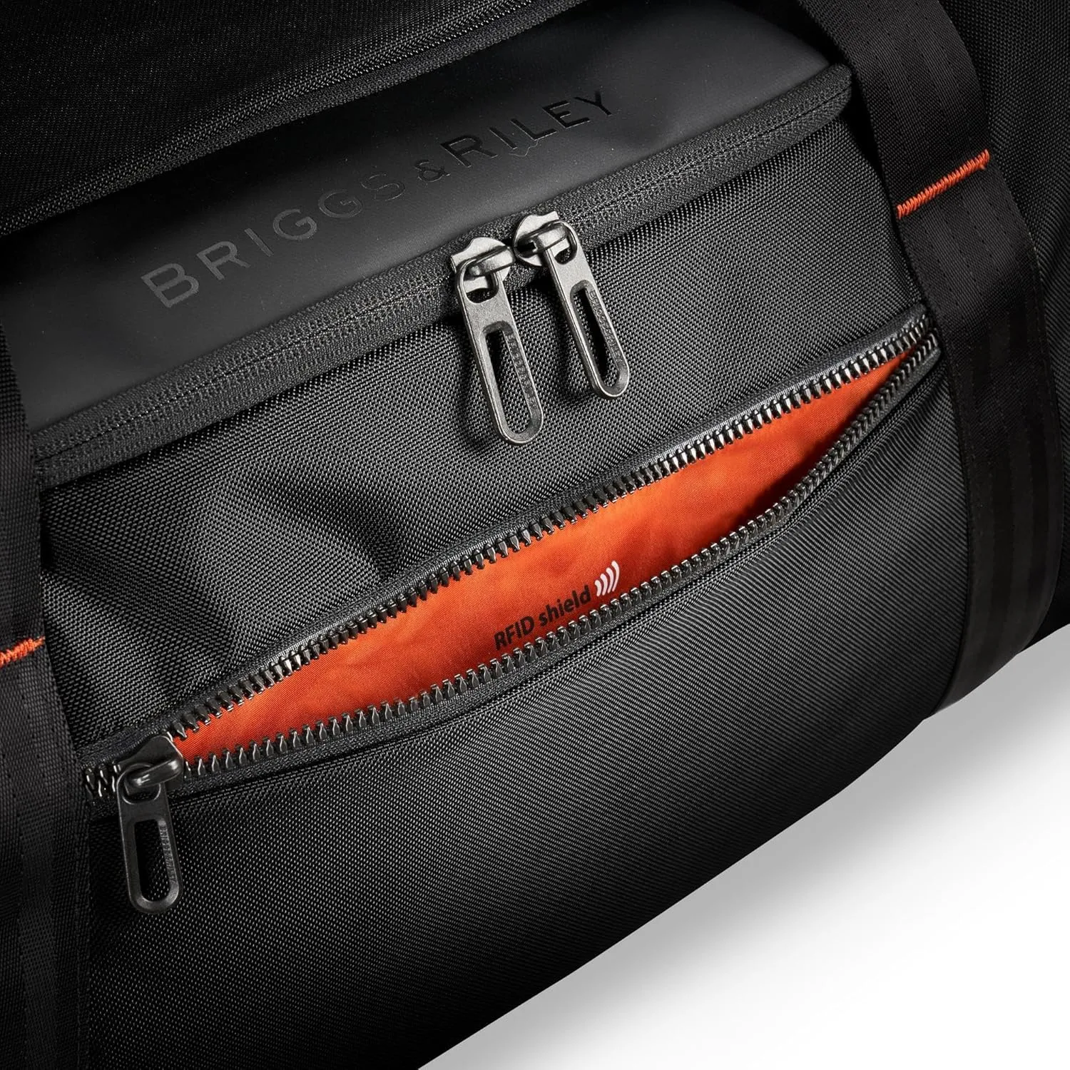 Briggs & Riley Large Travel Duffle Bag for Planes & Gym - Carry On Bag for Women & Men, Weekender & Overnight Luggage, Fits Most Overhead Bins, Adjustable Shoulder Strap - ZDX Collection, Black