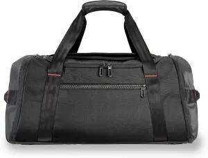 Briggs & Riley Large Travel Duffle Bag for Planes & Gym - Carry On Bag for Women & Men, Weekender & Overnight Luggage, Fits Most Overhead Bins, Adjustable Shoulder Strap - ZDX Collection, Black