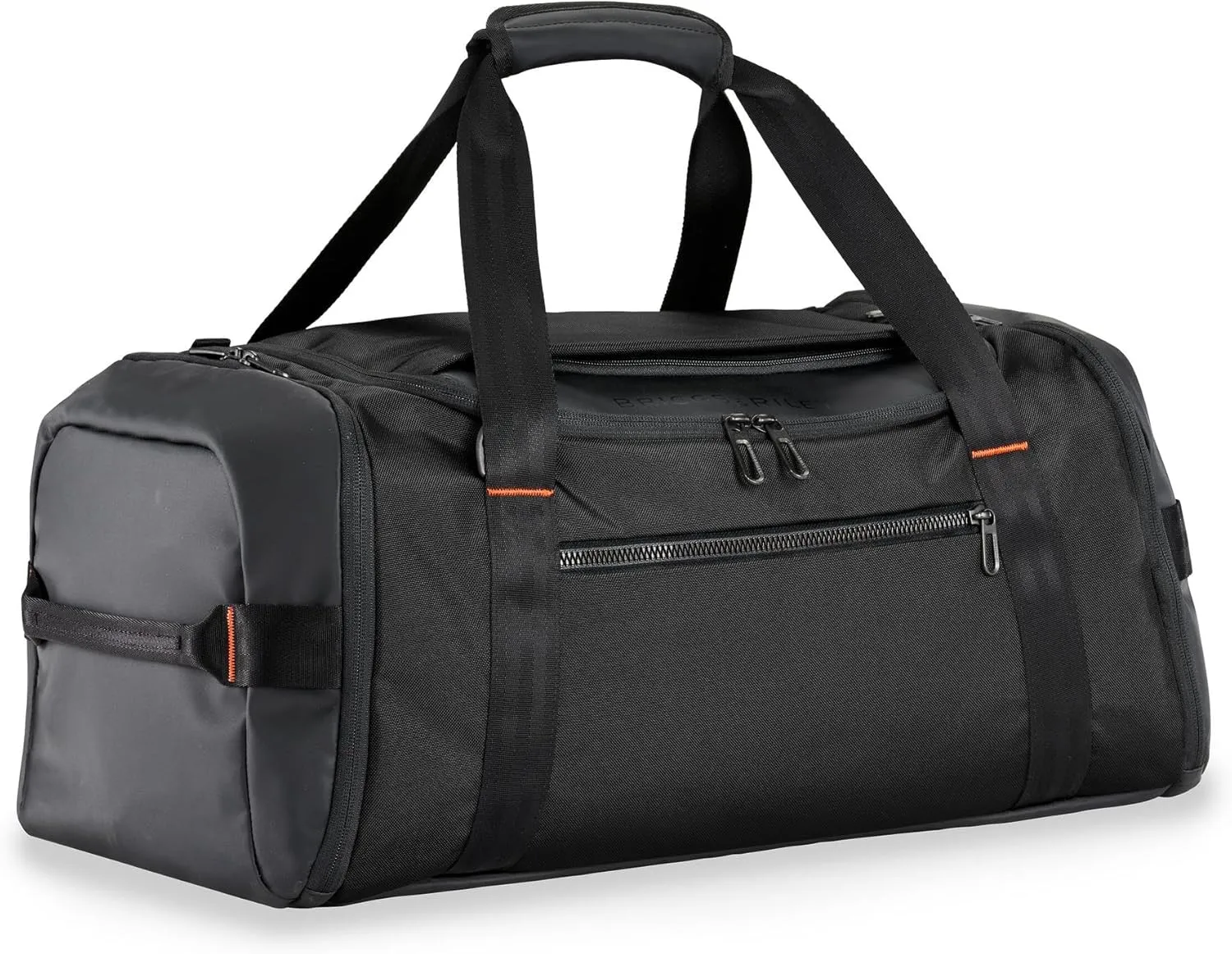 Briggs & Riley Large Travel Duffle Bag for Planes & Gym - Carry On Bag for Women & Men, Weekender & Overnight Luggage, Fits Most Overhead Bins, Adjustable Shoulder Strap - ZDX Collection, Black